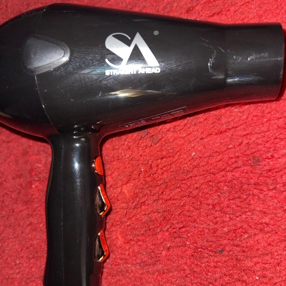 Straight Ahead Black Hair Dryer